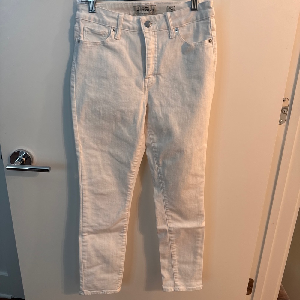 Lucky Brand Women's Cream Straight Leg Jeans